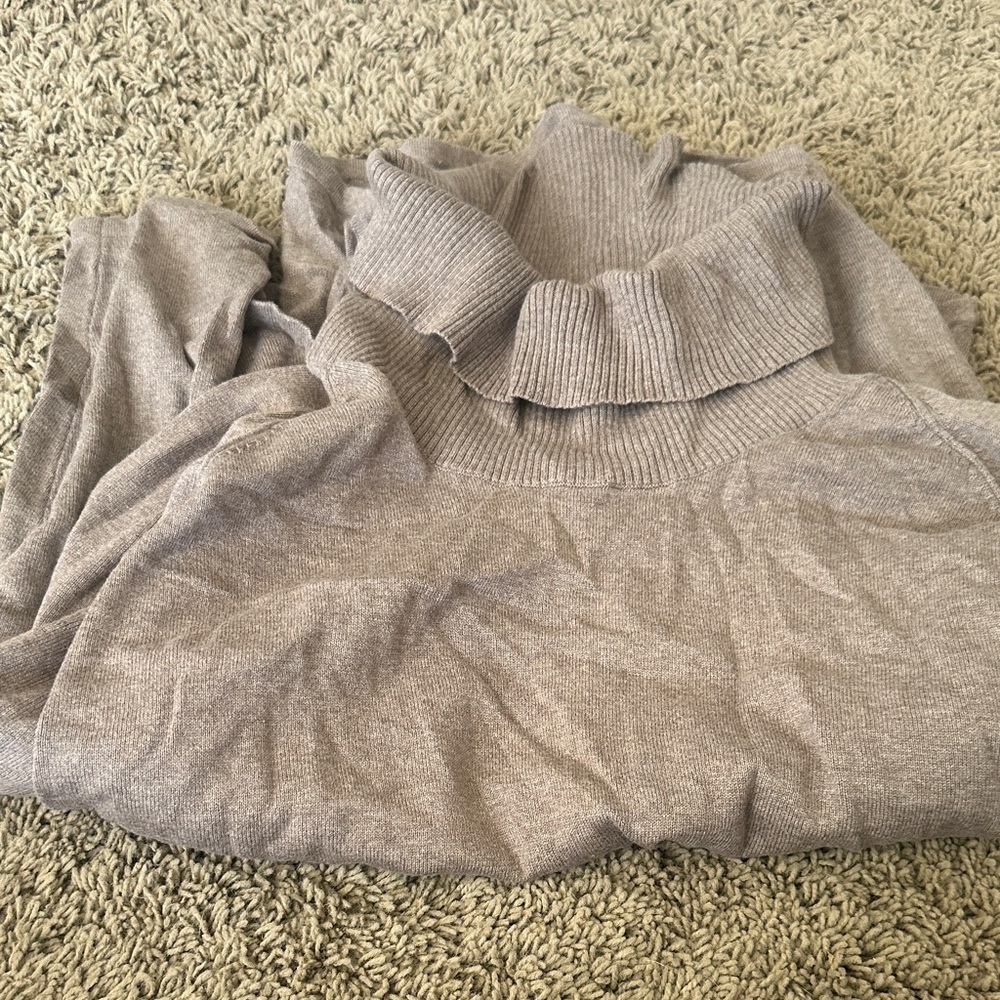 JEANNE PIERRE Women's Cowl Neck Sweater - Soft Gray